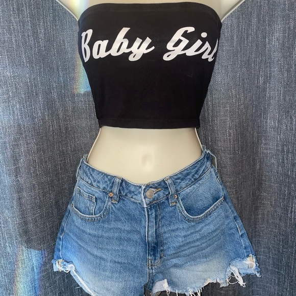 PACSUN Denim Blue Women's Shorts - Picture 2 of 4